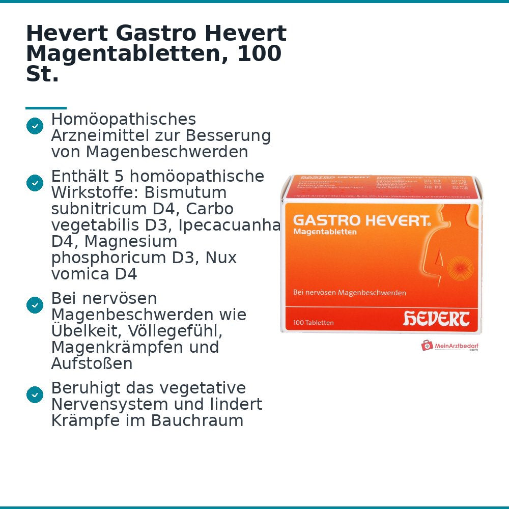Hevert Gastro Magentabletten, 100 St.