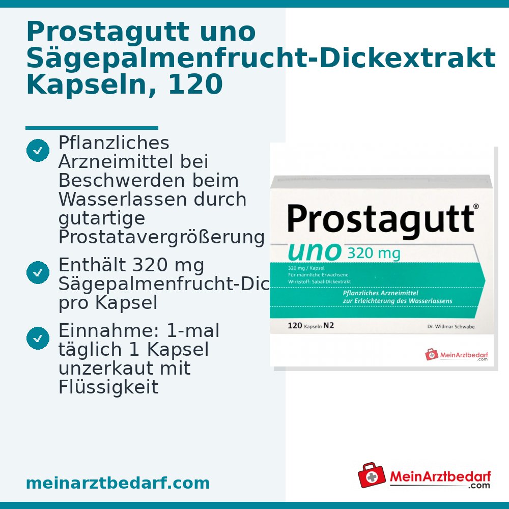 Prostagutt uno zaagpalmvruchten-dikextract capsules, 200 st.