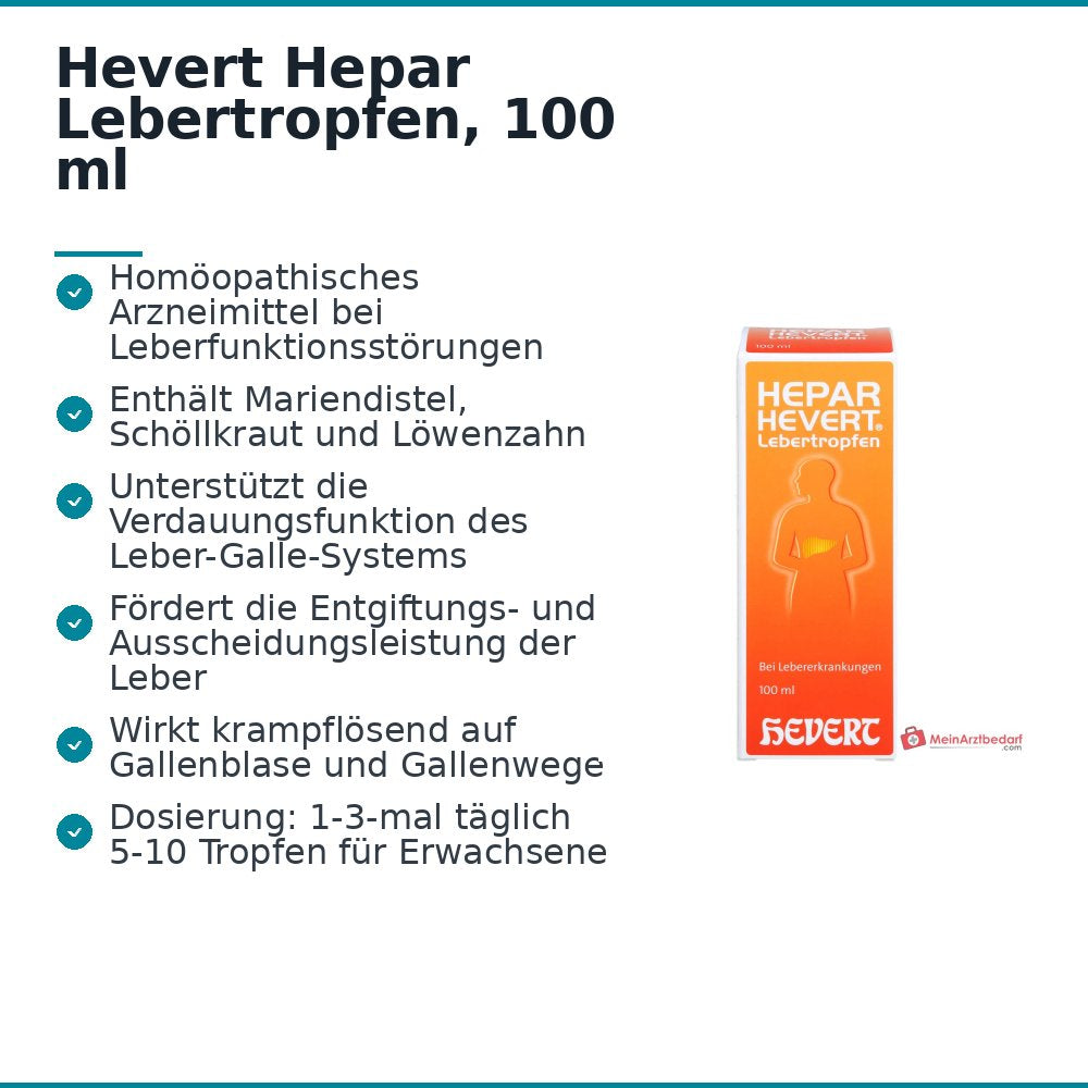Hevert Hepar Krople na wątrobę, 100 ml