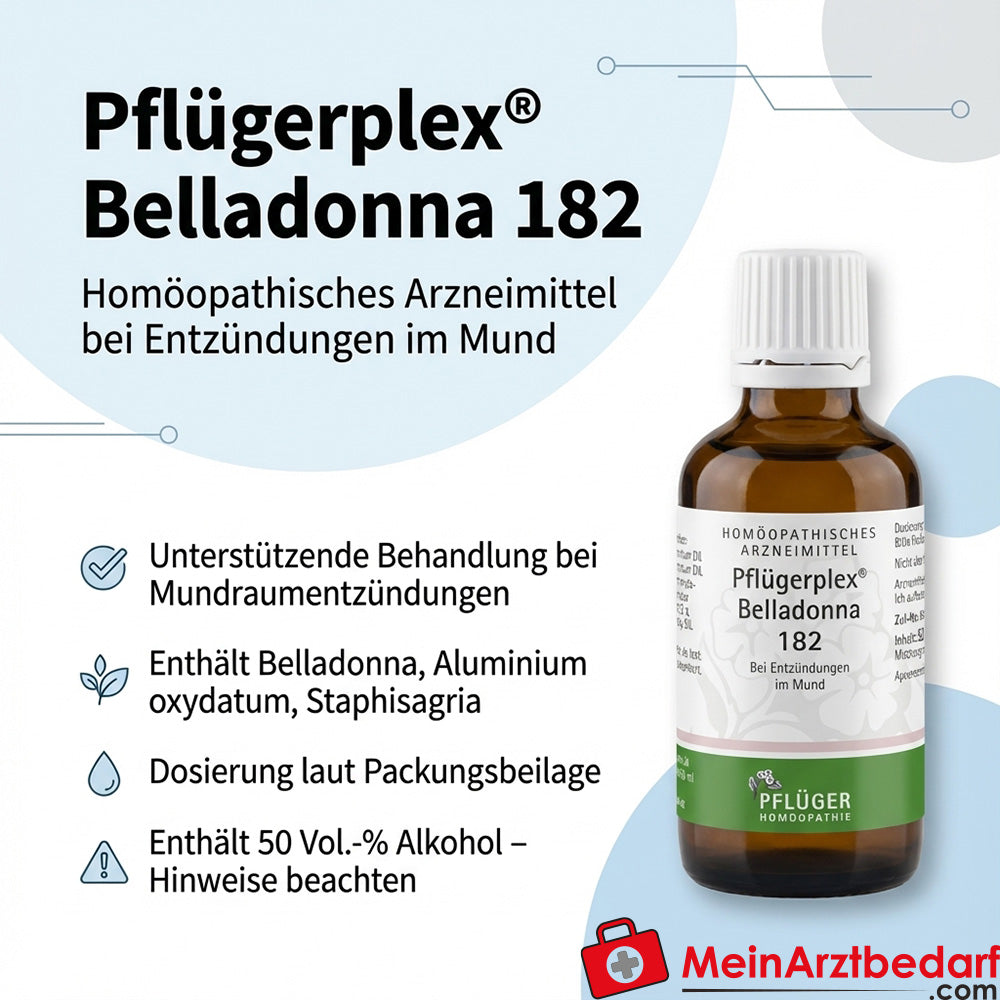 Pflügerplex Belladonna 182 (Atropa belladonna) homöopathische Tropfen