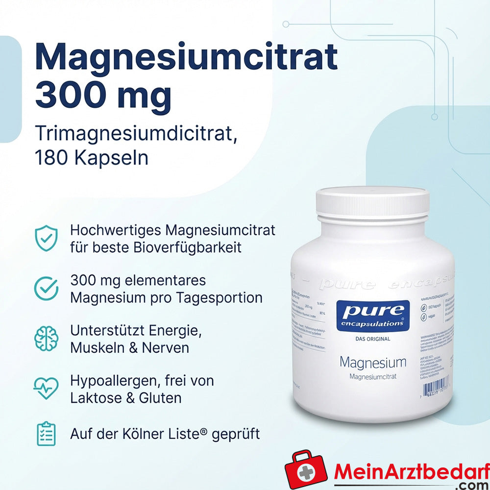 Pure Encapsulations Magnesiumcitrat 300 mg Kapseln 180 St.