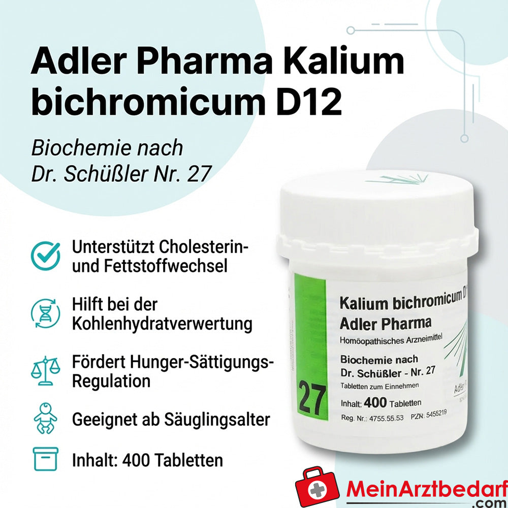 Adler Pharma Potasio bicrómico D12 250 mg Comprimidos nº 27