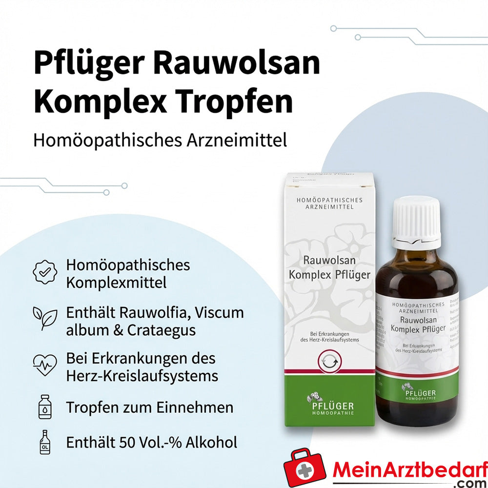 Krople Pflüger Rauwolsan complex z Ambra grisea, Viscum album i innymi składnikami