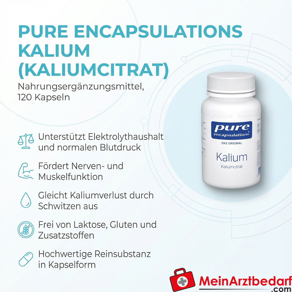 Kapsułki Pure Encapsulations Potassium (cytrynian potasu) 120 kapsułek