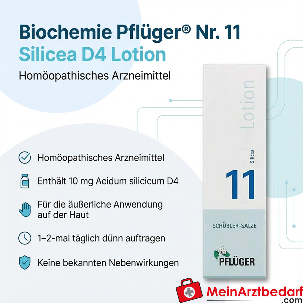Biochemie Pflüger Nr. 11 Silicea D4 Lotion Acidum silicicum D4 10 mg äußerlich