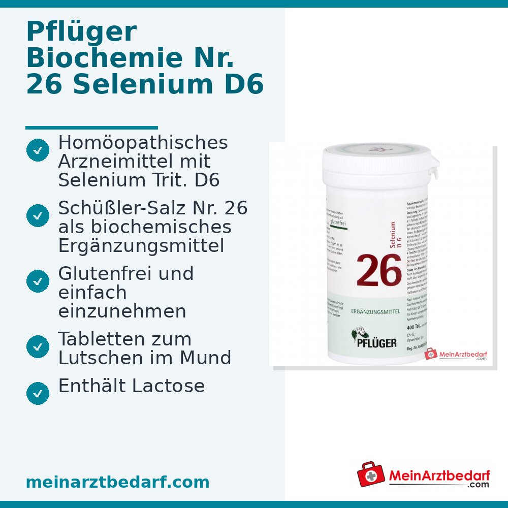 Biochemie Pflüger Nr. 26 Selenium D6 Tabletten 100 Stück