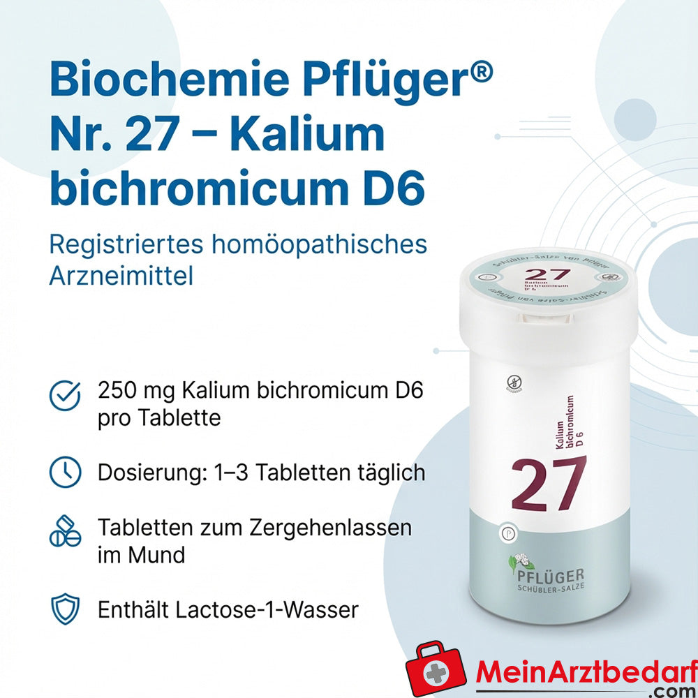 Biochemie Pflüger nr. 27 Kaliumbichromicum D6 250 mg Tabletten