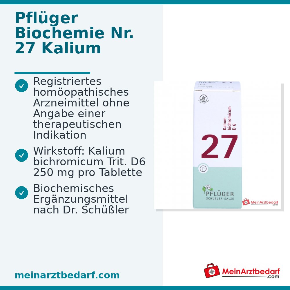 Biochemie Pflüger nr. 27 Kaliumbichromicum D6 250 mg Tabletten