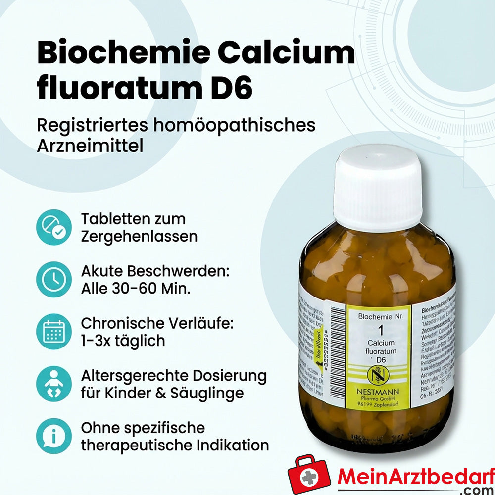 Biochemia Calcium fluoratum D6 Tabletki 250 mg 100 sztuk