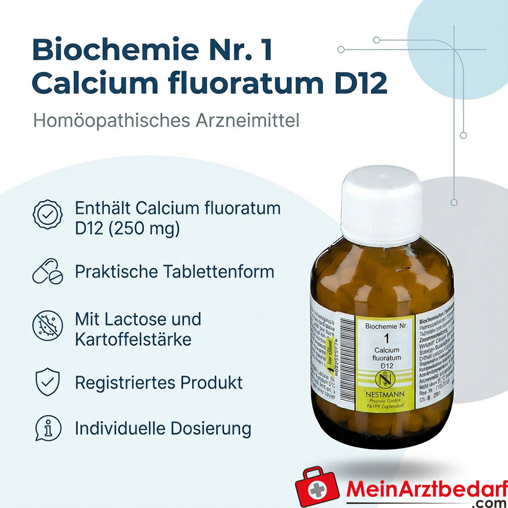 Biochemie 1 Calcium fluoratum D12 Tabletten 250 mg 100 stuks