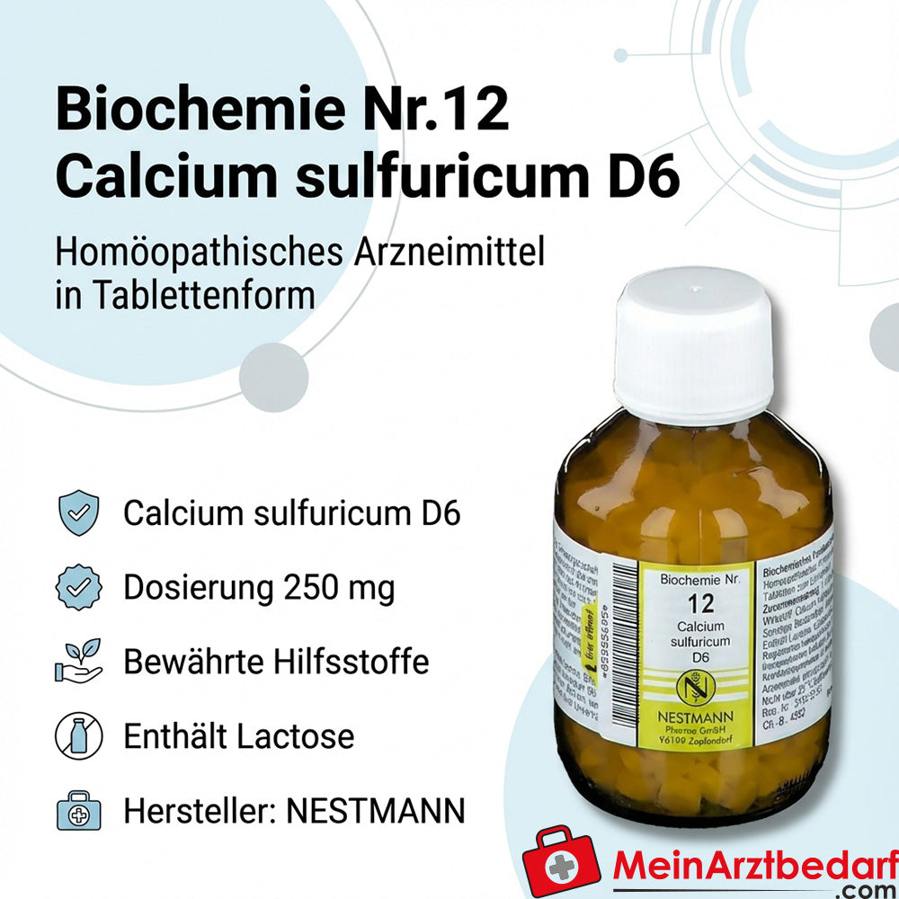 Biochemia nr 12 Calcium sulfuricum D6 250 mg lek homeopatyczny