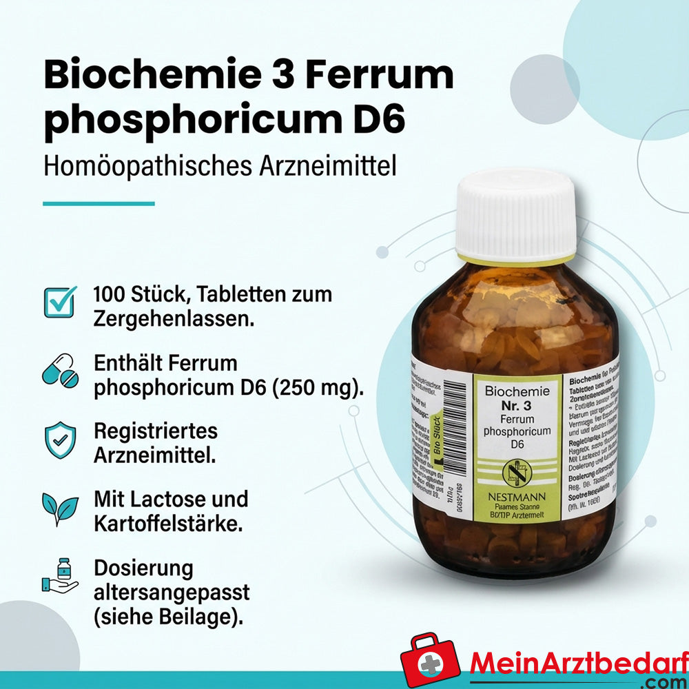 Biochemie 3 Ferrum phosphoricum D6 Tabletten 100 stuks