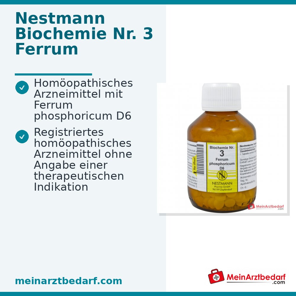 Biochimie 3 Ferrum phosphoricum D6 comprimés 100 pièces