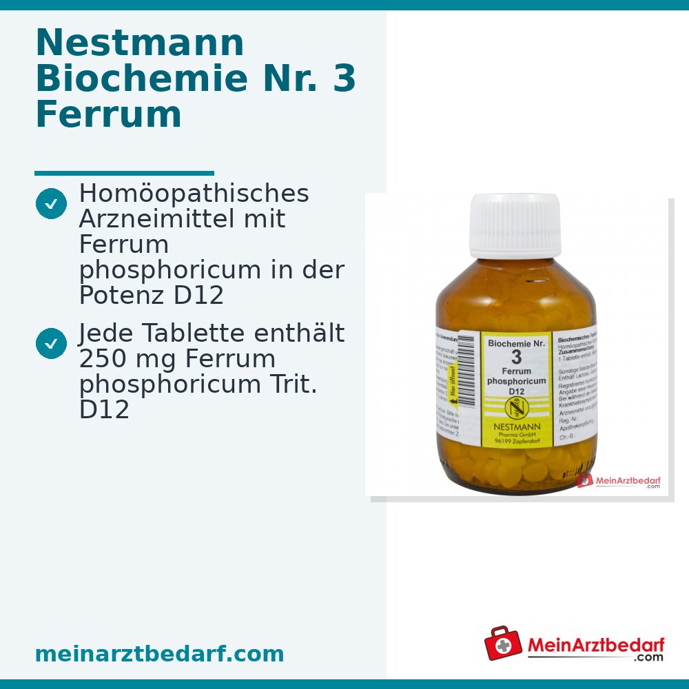 Nestmann Biochemie Nr. 3 Ferrum phosphoricum D12 Tabletten, 100 St.