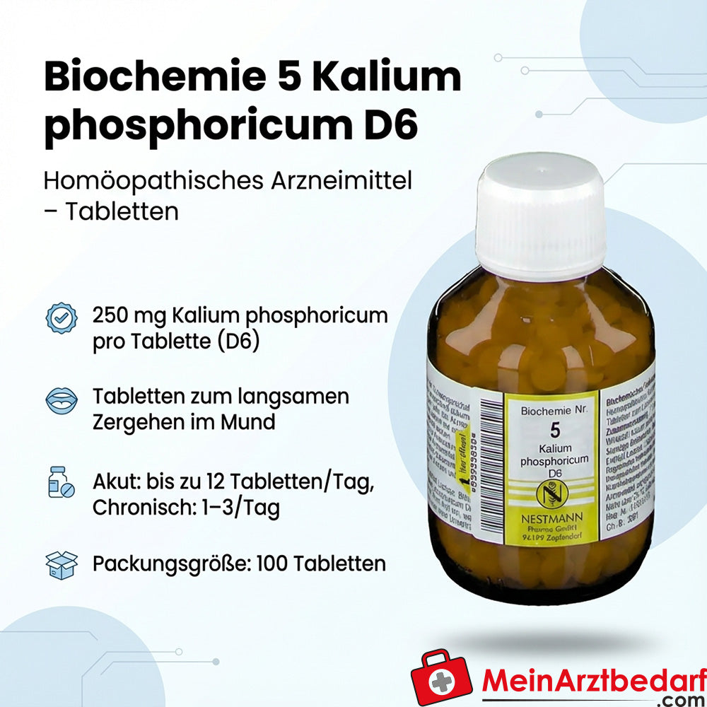 Biochimica 5 Potassio fosforico D6 Compresse 100 pezzi