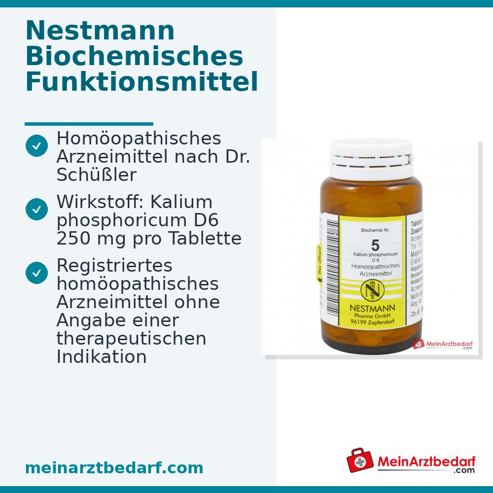 Nestmann Środek biochemiczny Nr 5 Kalium phosphoricum D6 Tabletki, 100 szt.