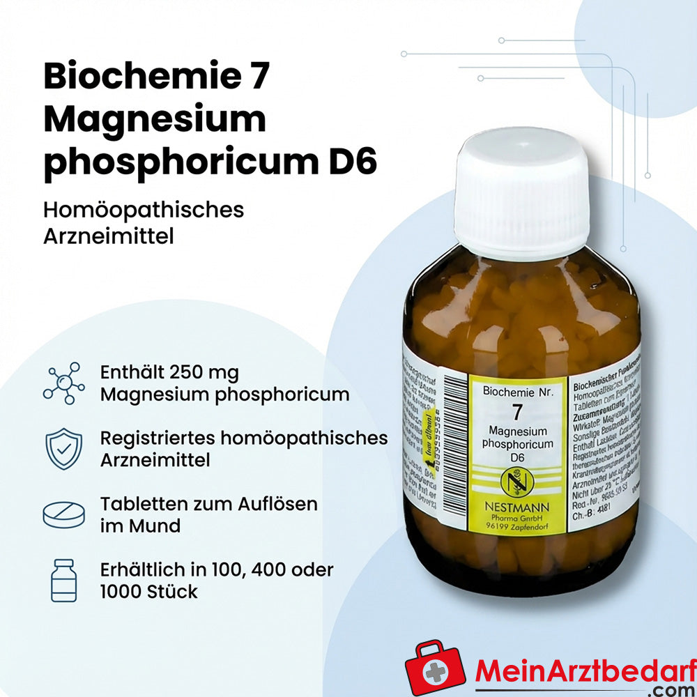 Biochemie 7 Magnesium phosphoricum D6 Tabletten 250 mg 100/400/1000 Stück