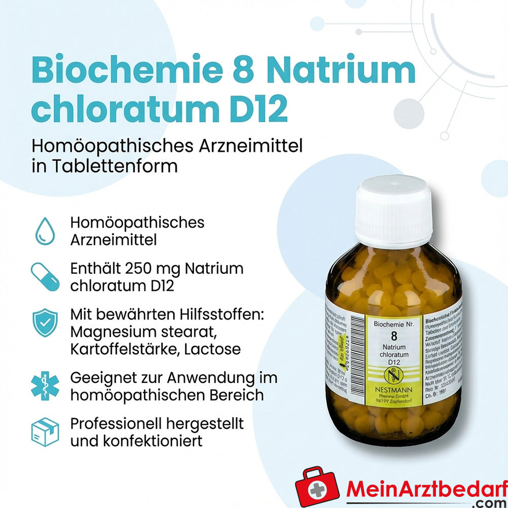 Biochimica 8 Natrium chloratum D12 250 mg compresse