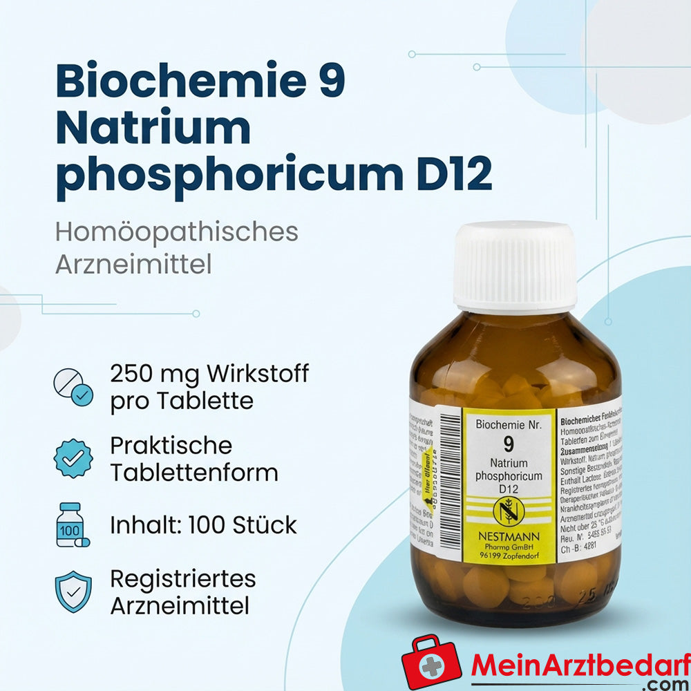 Nestmann Biochemisches Funktionsmittel Nr. 9 Natrium phosphoricum D12 Tabletten, 400 St.