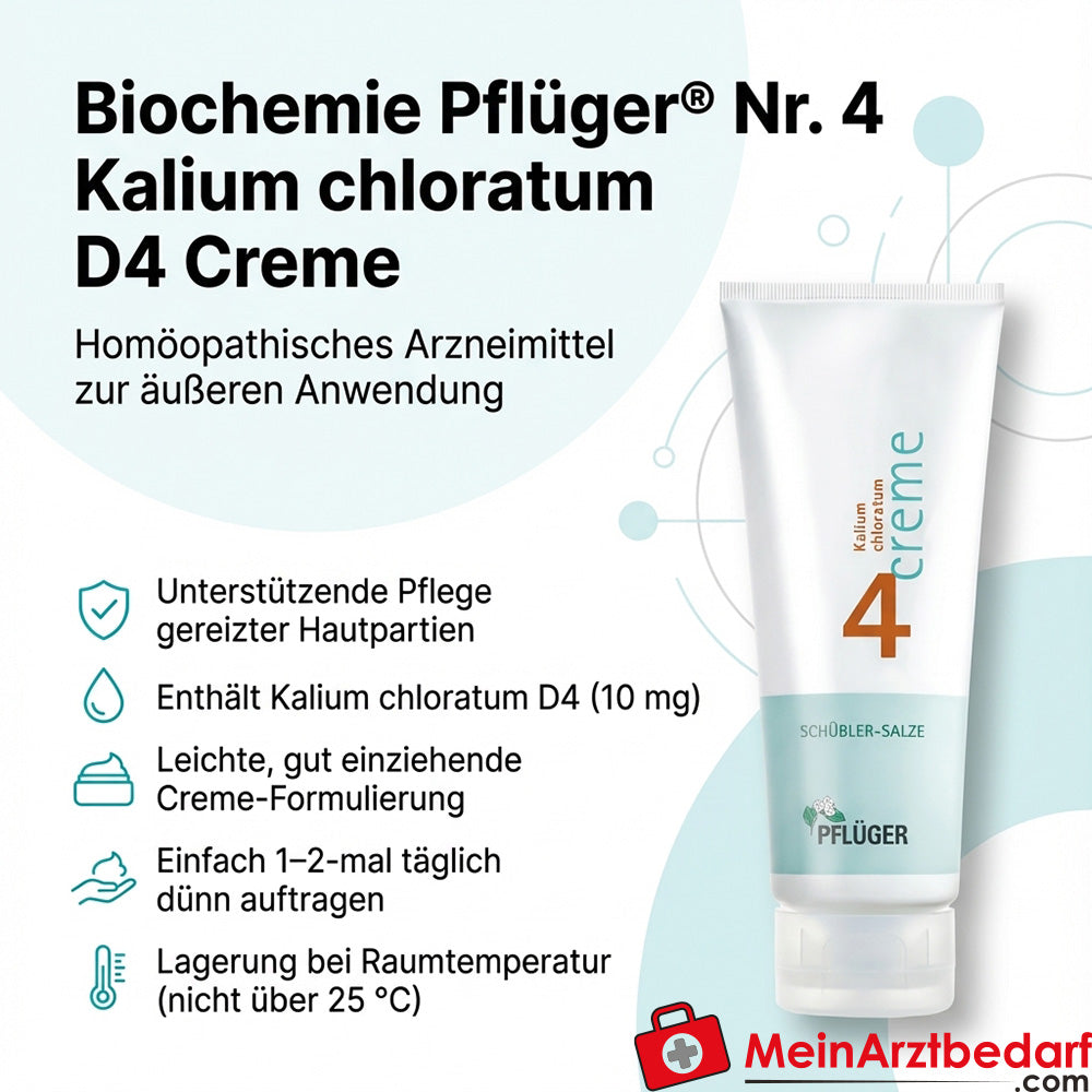 Biochemie Pflüger nr. 4 Kaliumchloratum D4 Crème 10 mg
