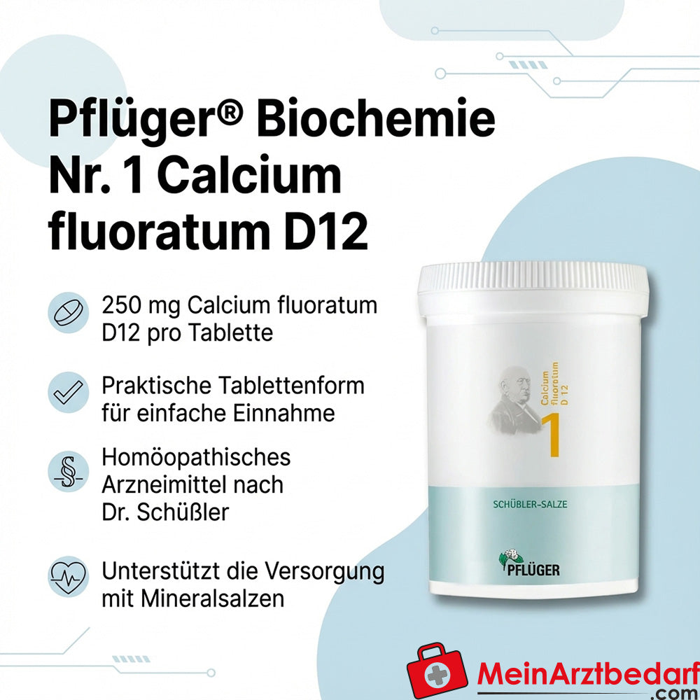 Pflüger Biochemistry No. 1 Calcium fluoratum D12 250 mg tabletki