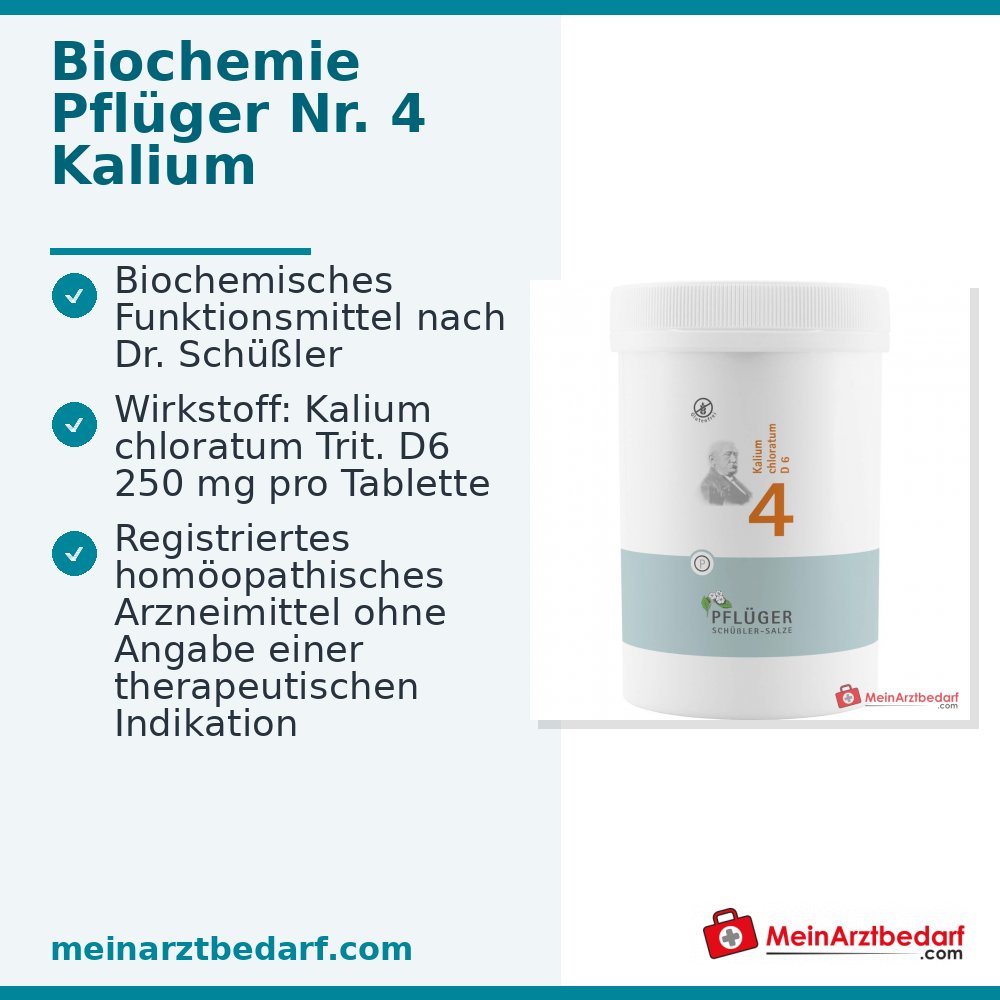 Biochemie Pflüger nr. 4 Kalium chloratum D6 tabletten 100 stuks