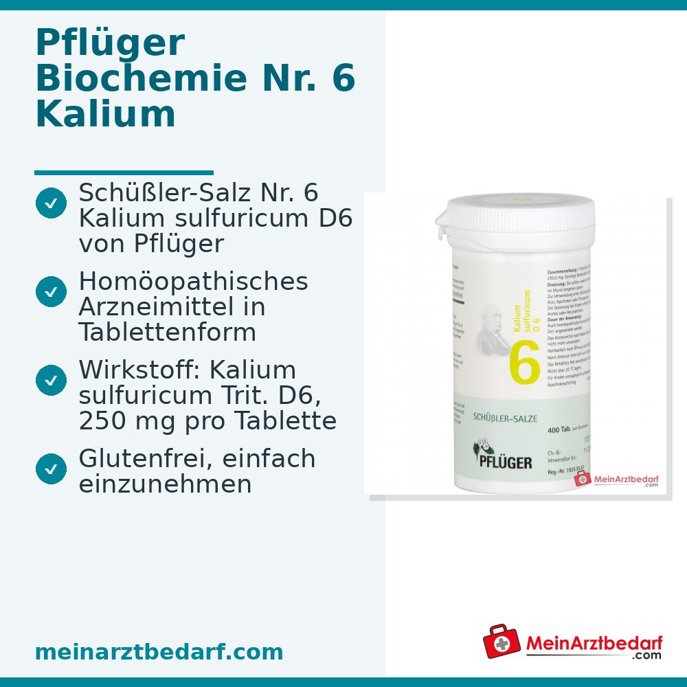 Biochemia Pflüger No. 6 Potassium sulphuricum D6 250 mg Tabletki