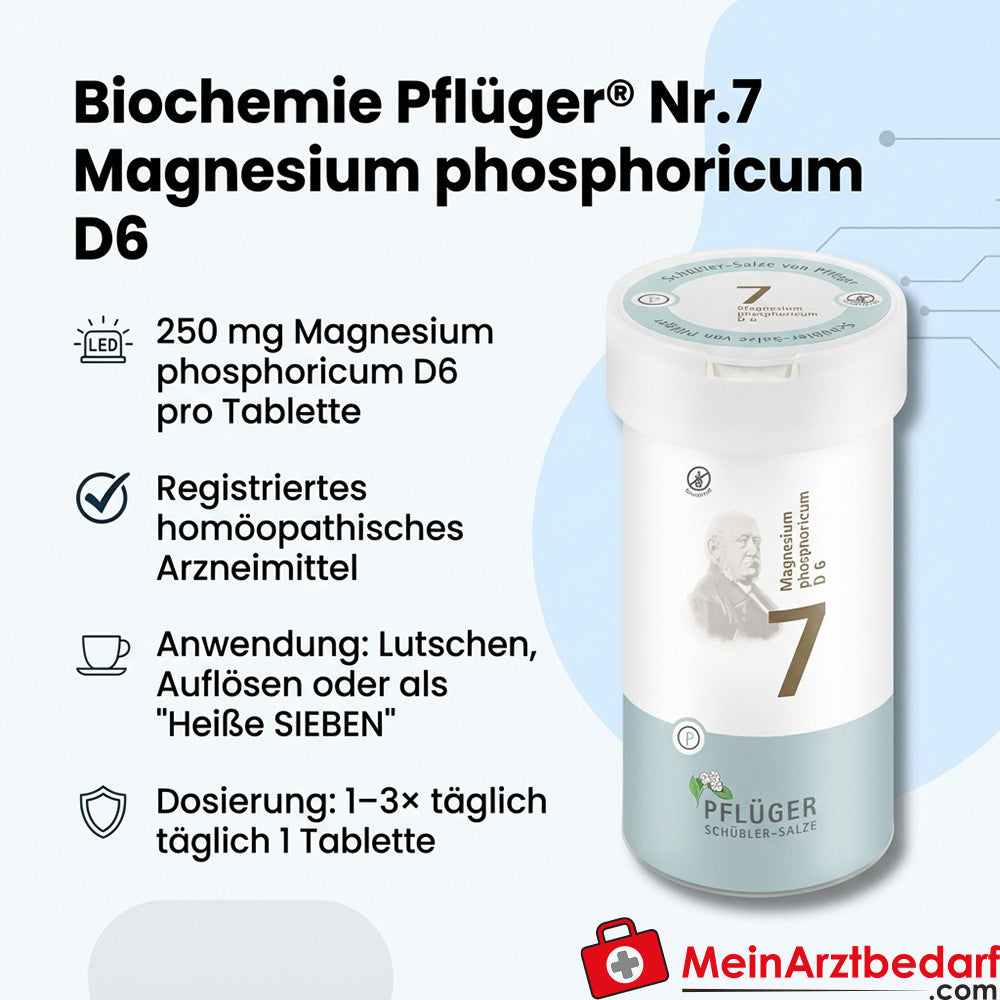 Bioquímica Pflüger nº 7 Magnesio fosfórico D6 250 mg Comprimidos