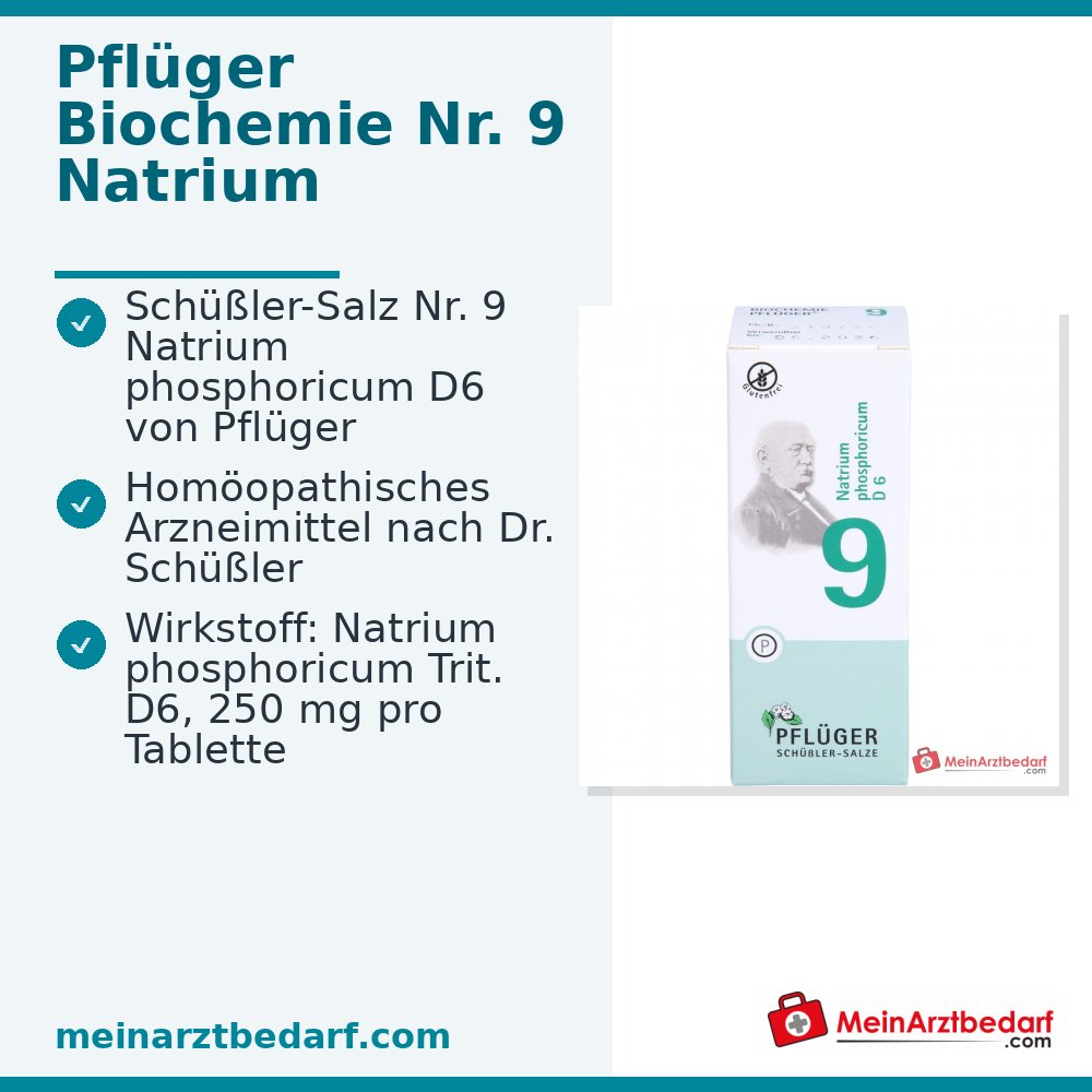 Biochemie Pflüger Nr. 9 Natrium phosphoricum D6 250 mg Tabletten 100 St