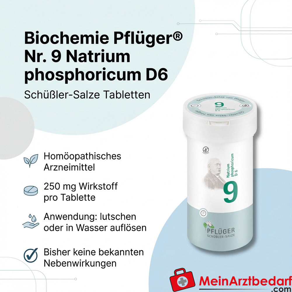 Biochemie Pflüger Nr. 9 Natrium phosphoricum D6 250 mg Tabletten 100 St