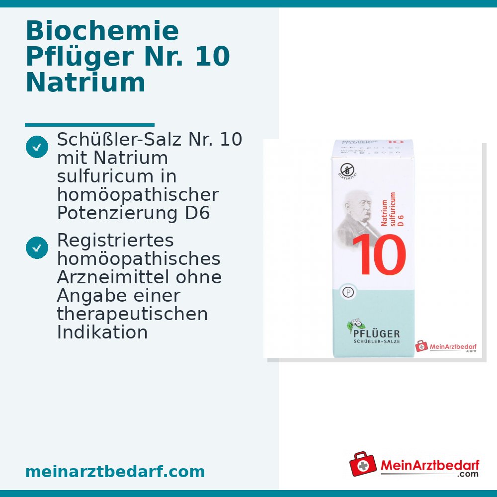 Biochemie Pflüger Nr. 10 Natrium sulfuricum D6 Tabletten Acidum silicicum D12 250 mg