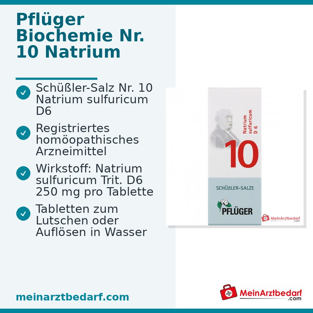 Biochemie Pflüger Nr. 10 Natrium sulfuricum D6 Tabletten Acidum silicicum D12 250 mg
