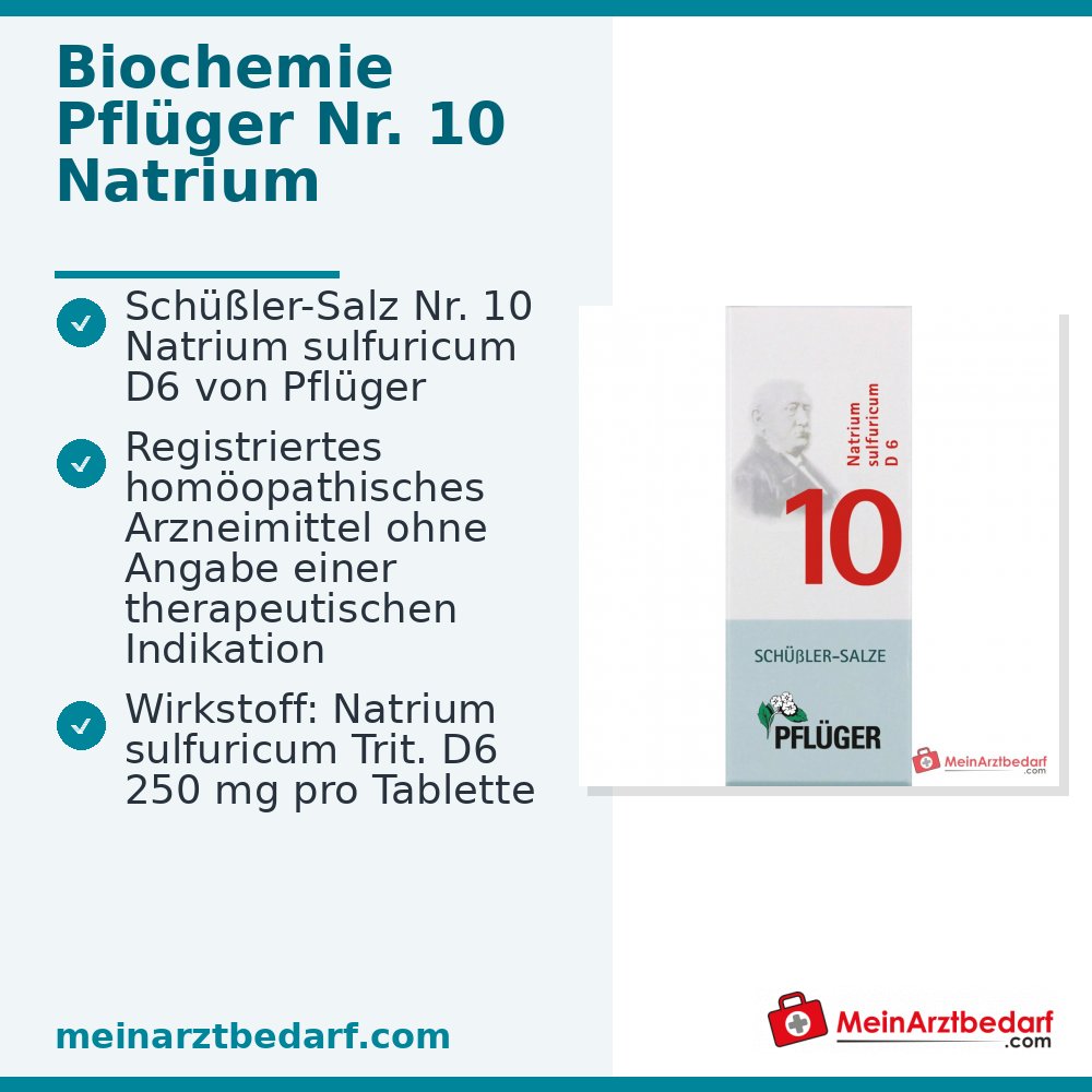Biochemie Pflüger Nr. 10 Natrium sulfuricum D6 Tabletten Acidum silicicum D12 250 mg