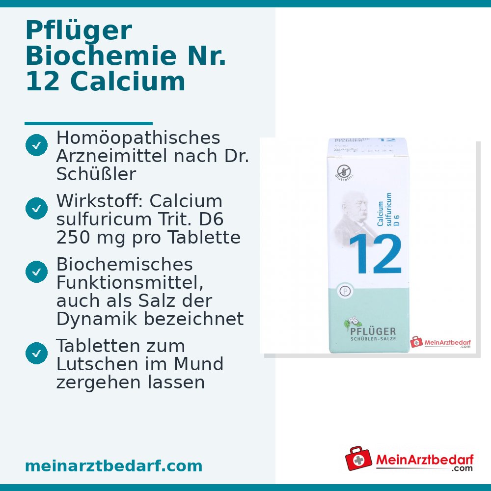 Biochemie Pflüger Nr. 12 Calcium sulfuricum D6 250 mg Tabletten 100 Stück