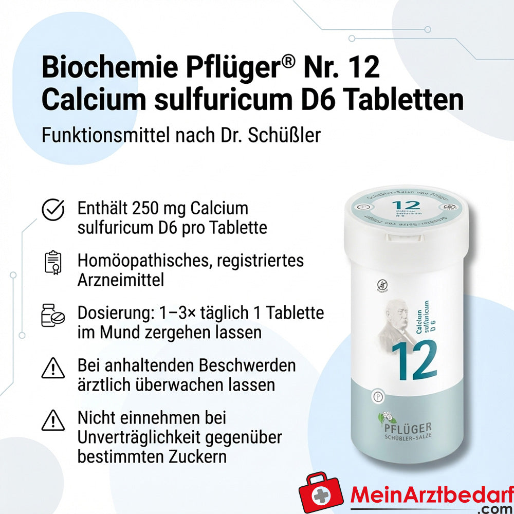 Biochemie Pflüger Nr. 12 Calcium sulfuricum D6 250 mg Tabletten 100 Stück