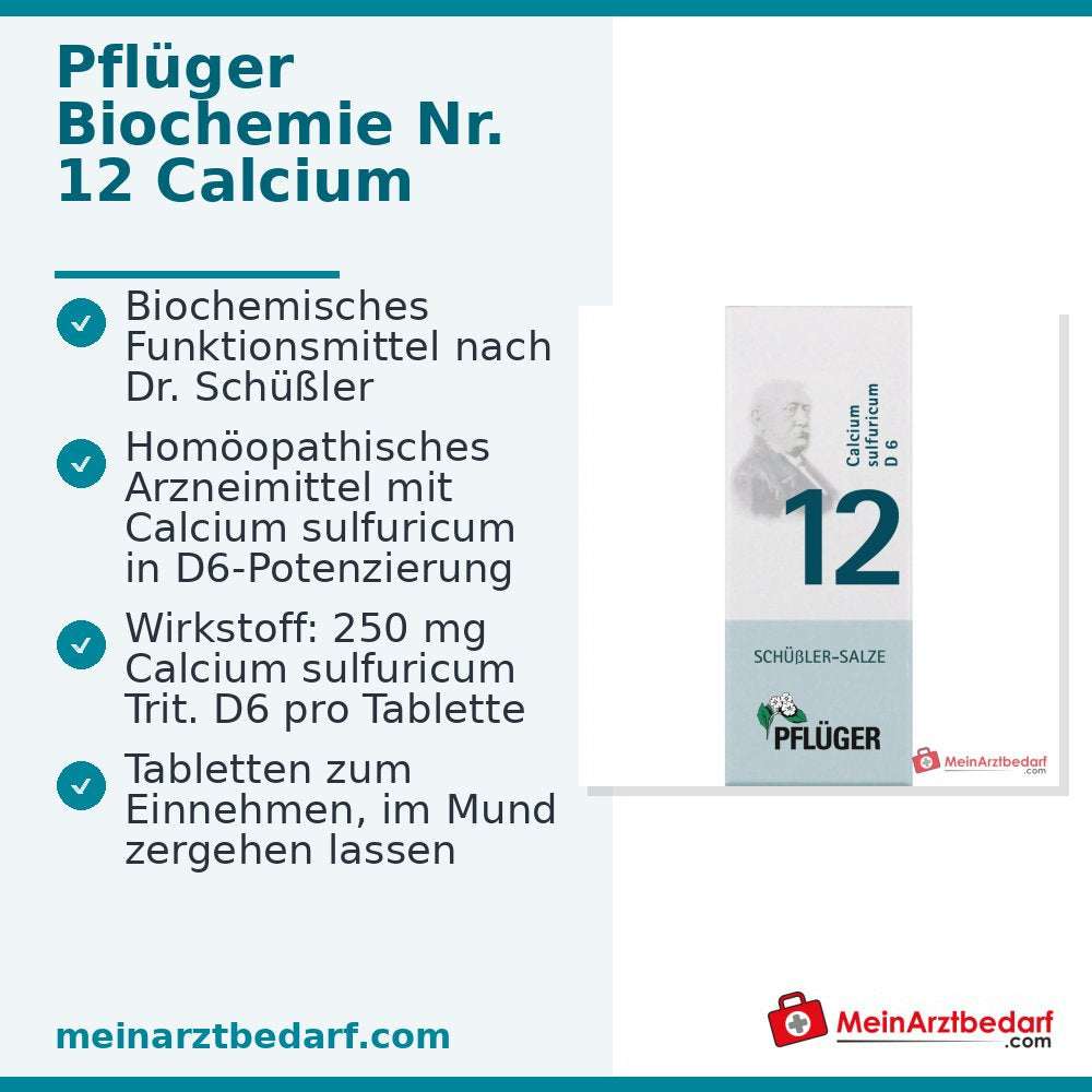 Biochemie Pflüger Nr. 12 Calcium sulfuricum D6 250 mg Tabletten 100 Stück