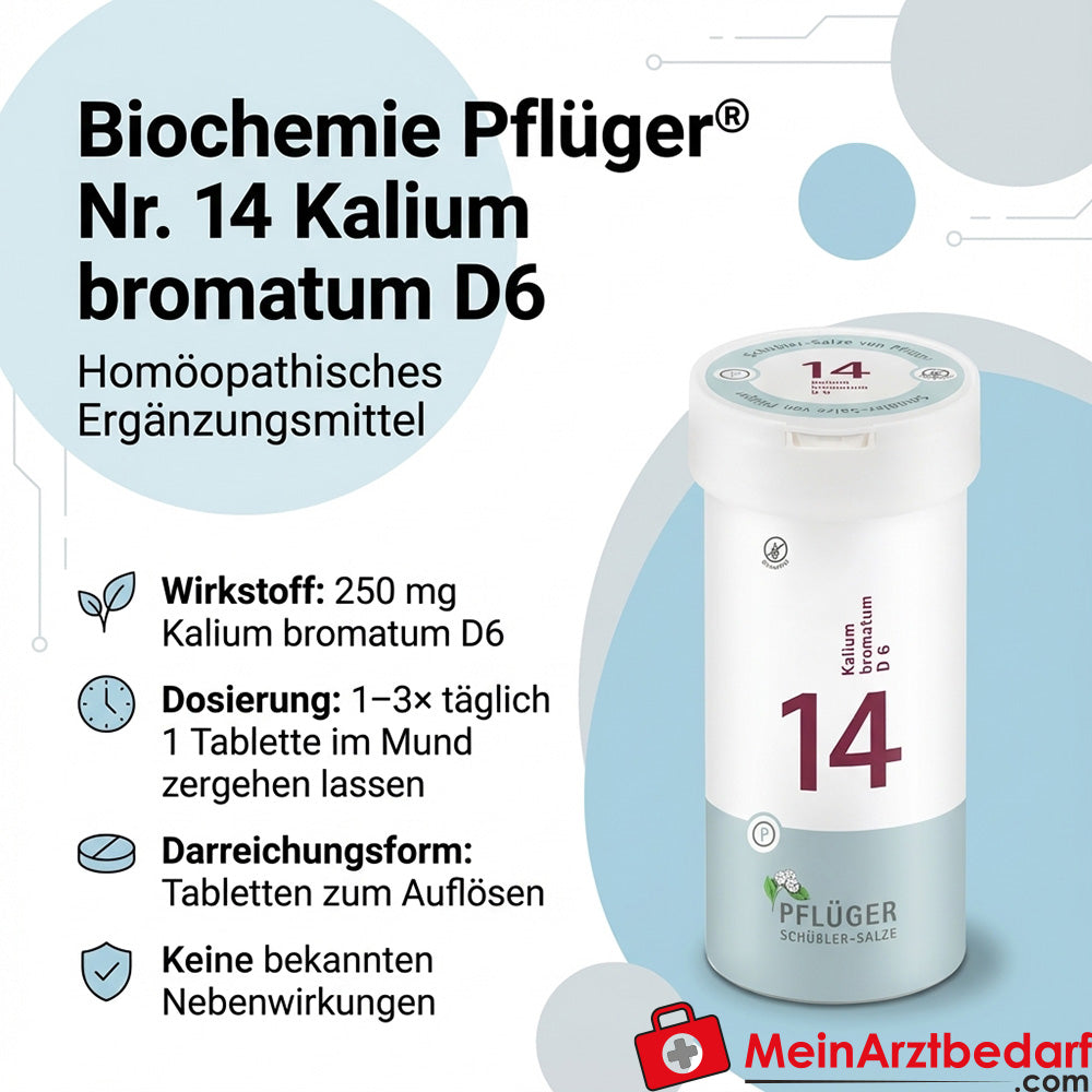 Biochemie Pflüger® n° 14 Kalium bromatum D6 250 mg comprimés 100 pièces