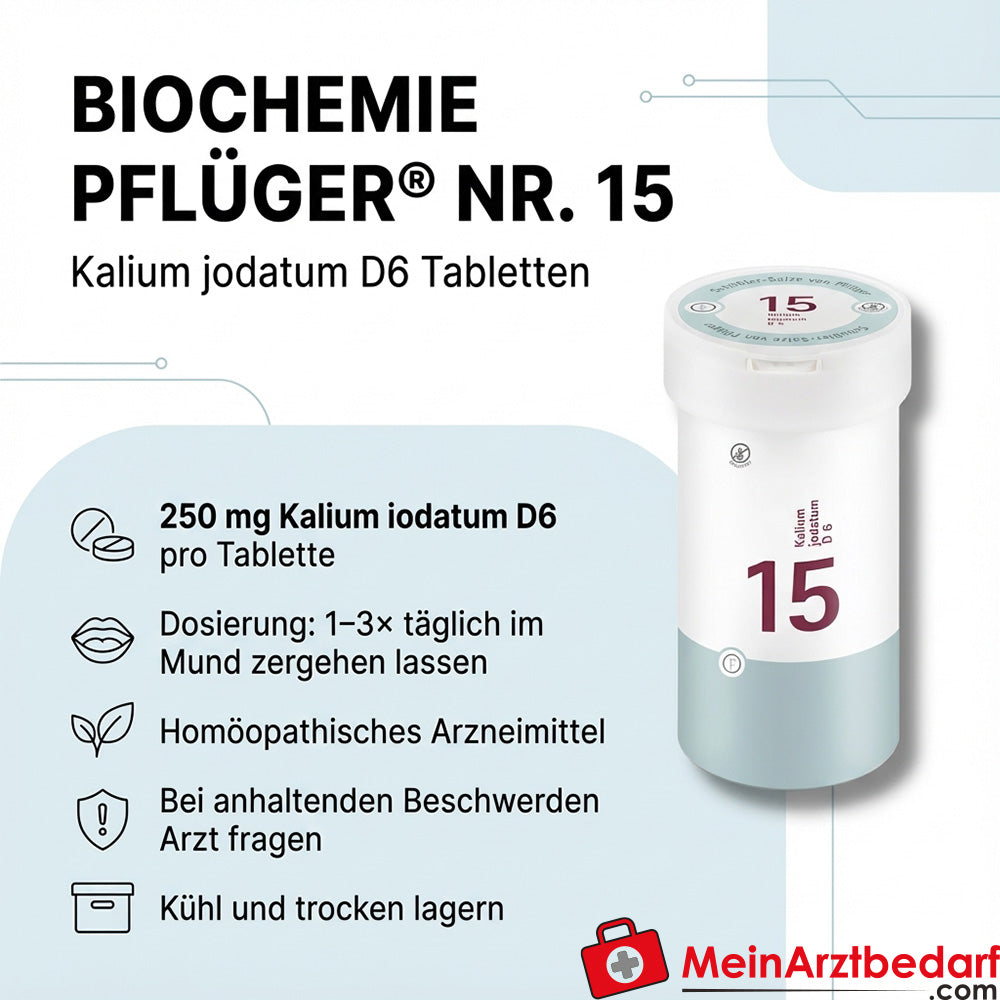 Biochemie Pflüger Nr. 15 Kalium jodatum D6 250 mg Tabletten 400 Stück