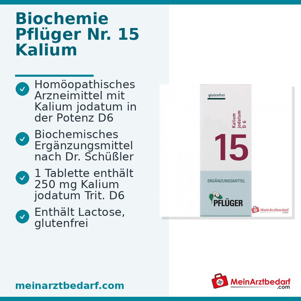 Biochemie Pflüger Nr. 15 Kalium jodatum D6 250 mg Tabletten 400 Stück