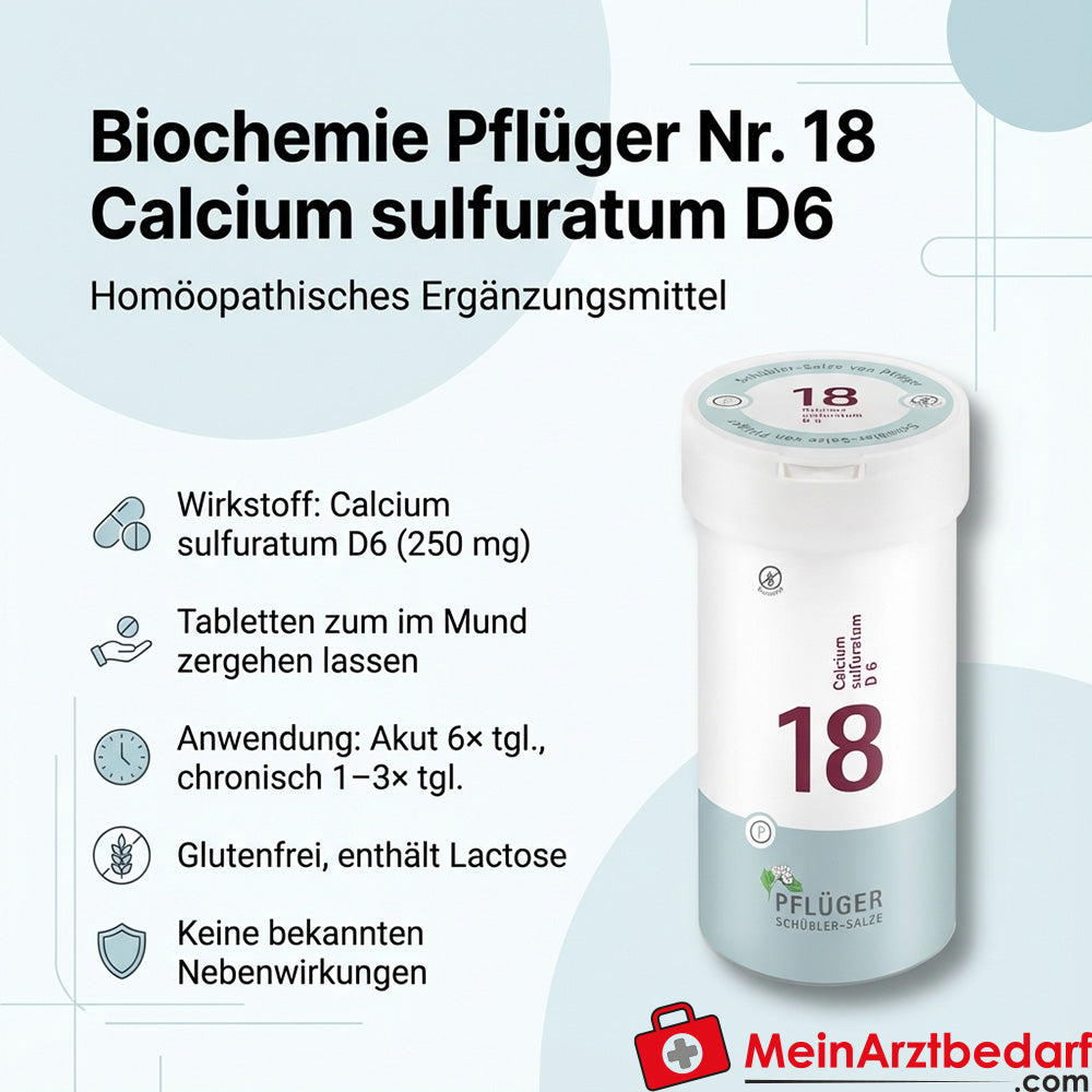 Biochimie Pflüger n° 18 Calcium sulfuratum D6 comprimés, 400 pièces.