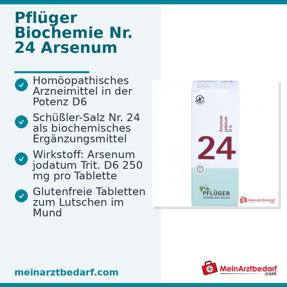 Biochimica Pflüger n. 24 Arsenum iodatum D6 Compresse 250 mg