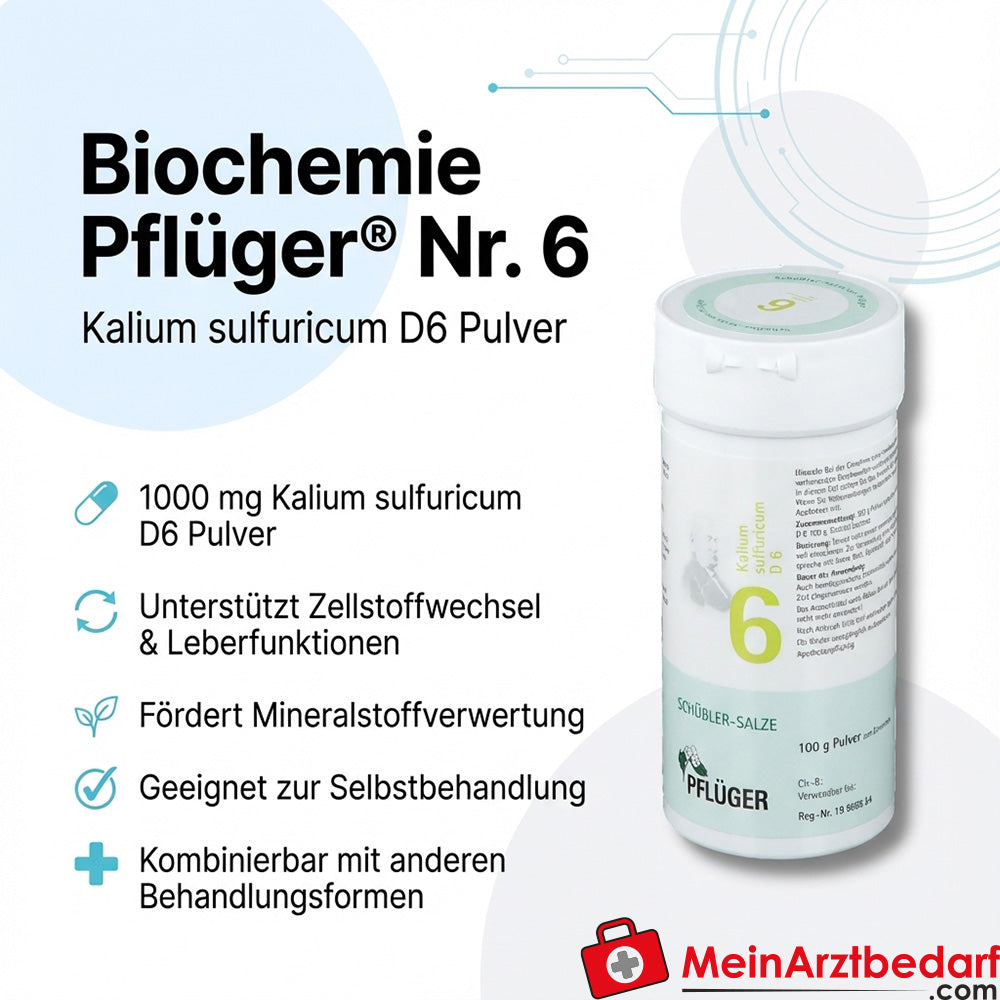 Biochemie Pflüger Nr. 6 Kalium sulfuricum D6 Pulver 1000 mg 1 Packung