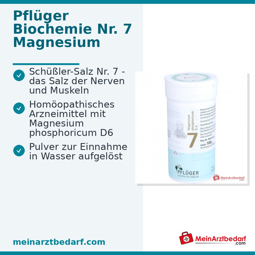Pflügler Biochemistry No. 7 Magnesium phosphoricum D6 1000 mg polvo