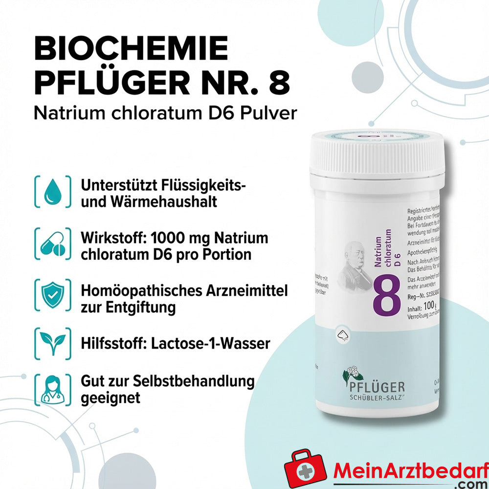 Biochemie Pflüger Nr. 8 Natrium chloratum D6 1000 mg Pulver