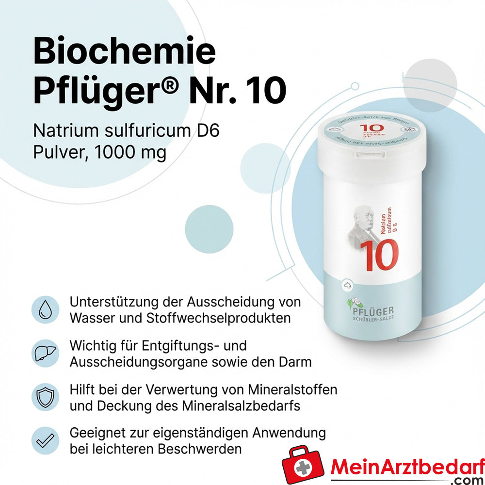 Biochimie Pflüger No 10 Natrium sulfuricum D6 poudre 1000 mg