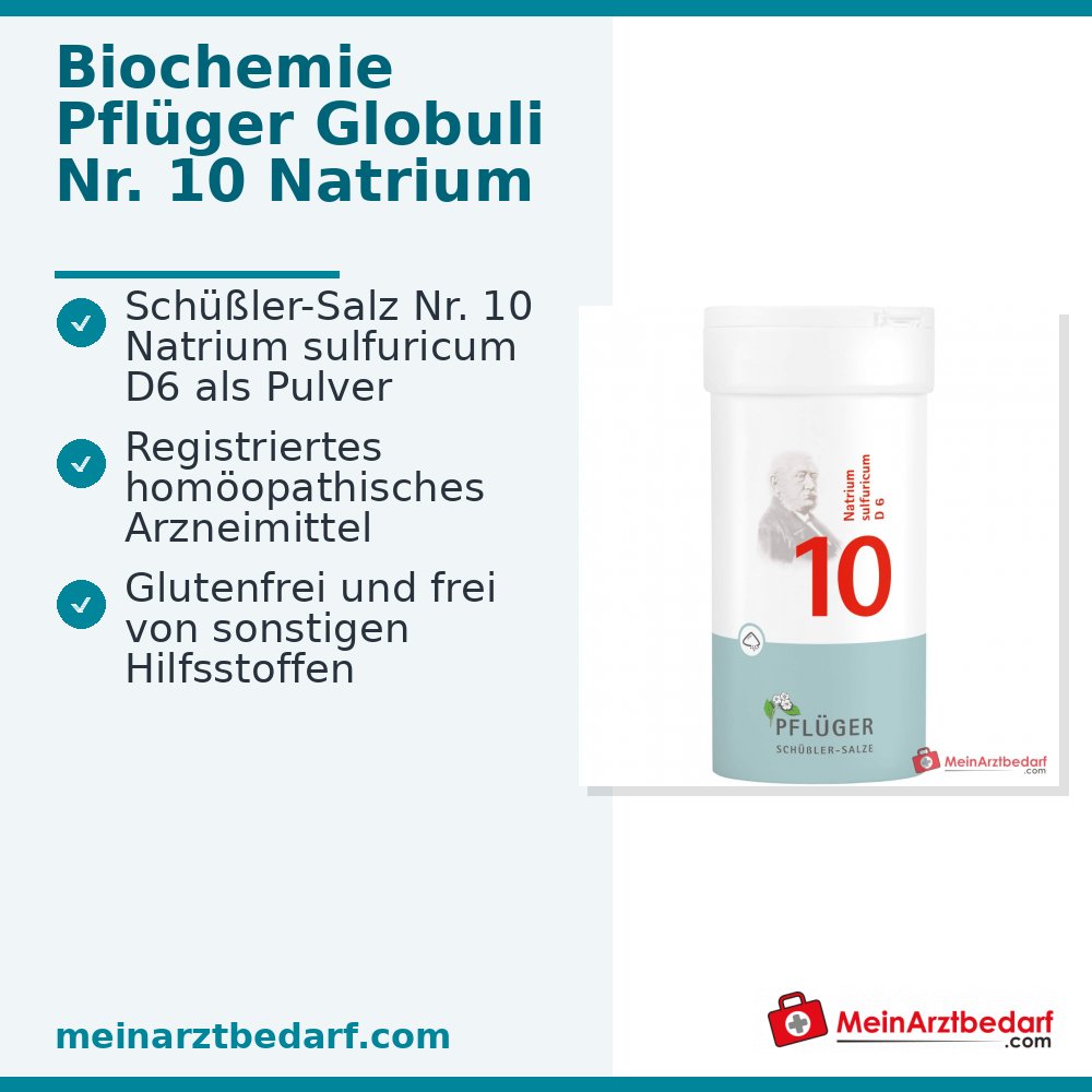 Biochemie Pflüger No. 10 Natrium sulfuricum D6 w proszku 1000 mg