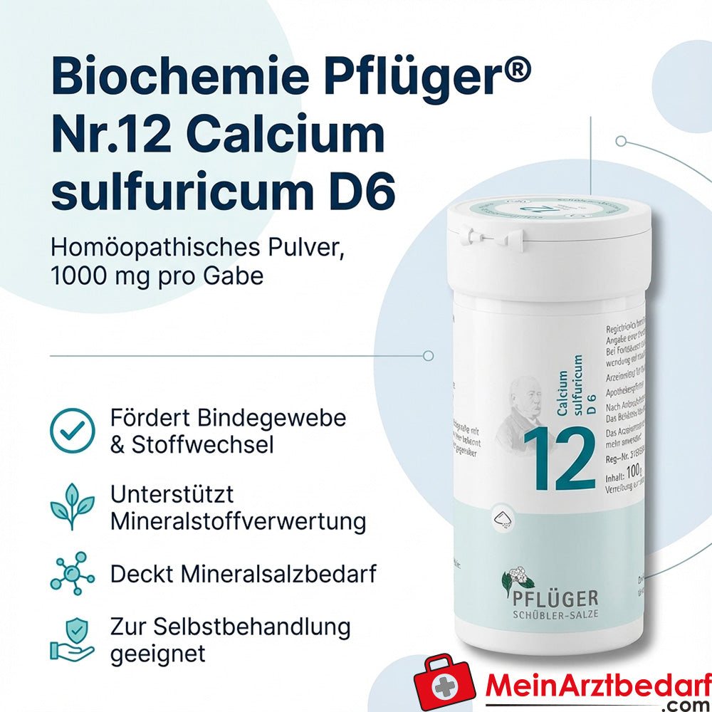 Pflüger Biochemie Nr. 12 Calcium sulfuricum D6 Pulver, 100 g