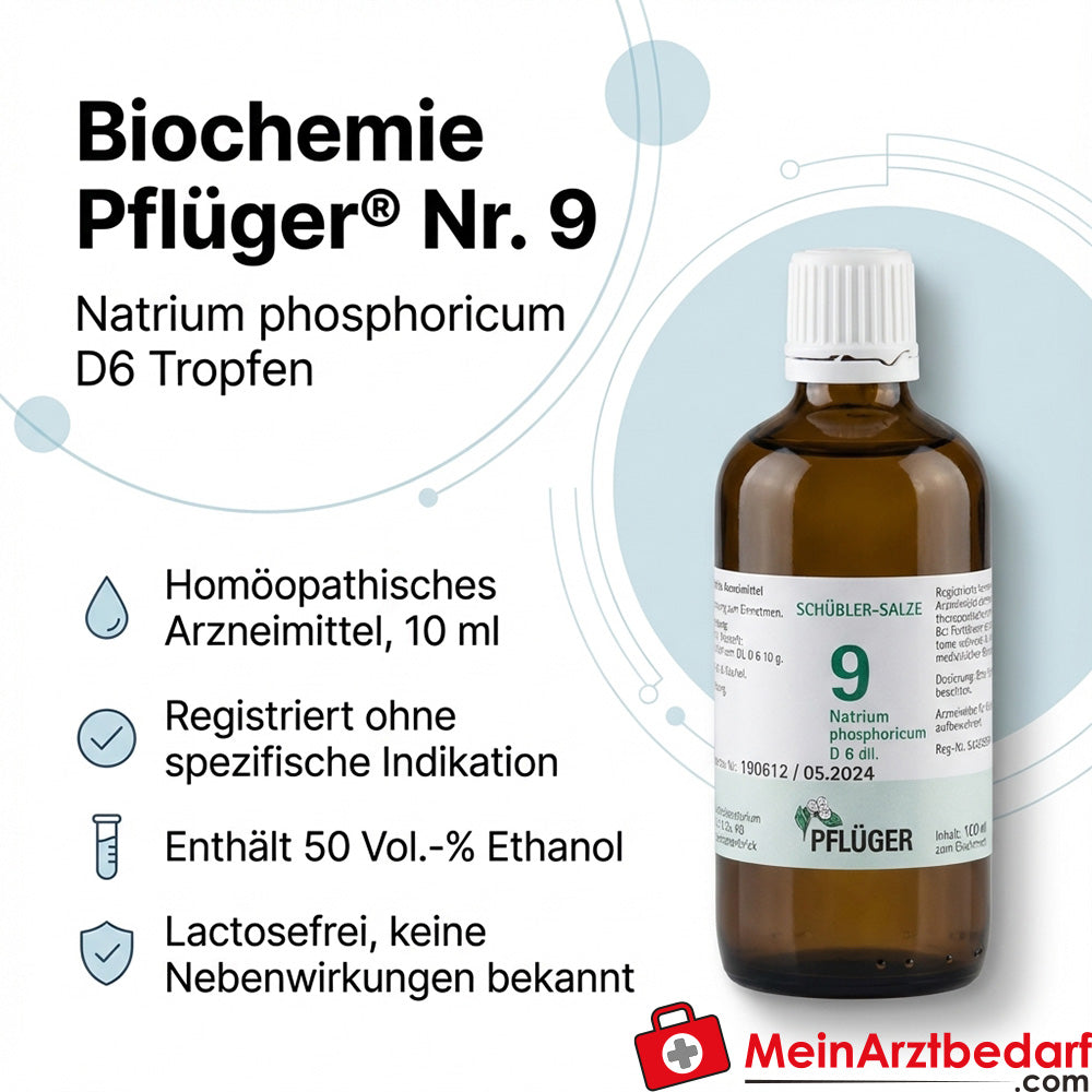 Biochemie Pflüger No. 9 Natrium phosphoricum D6 krople 10 ml
