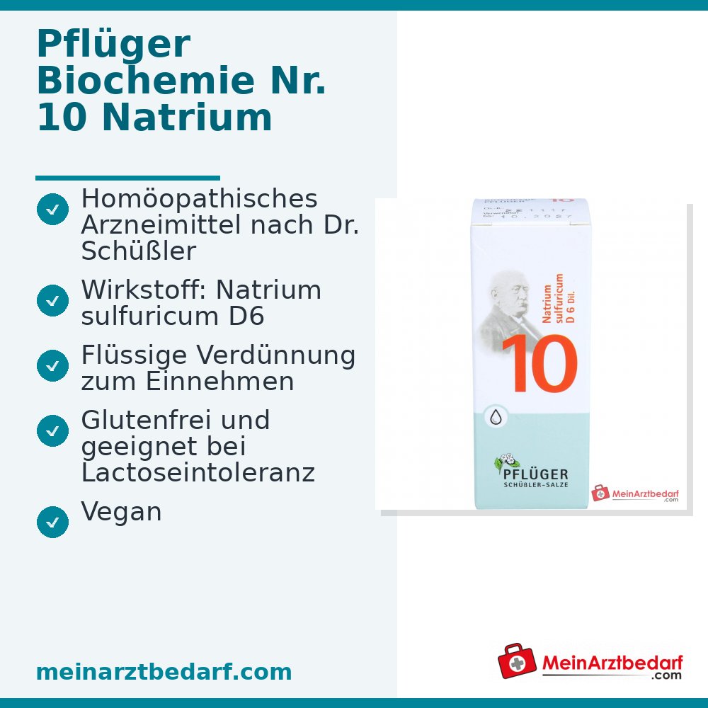 Biochemie Pflüger Nr. 10 Natrium sulfuricum D6 Tropfen