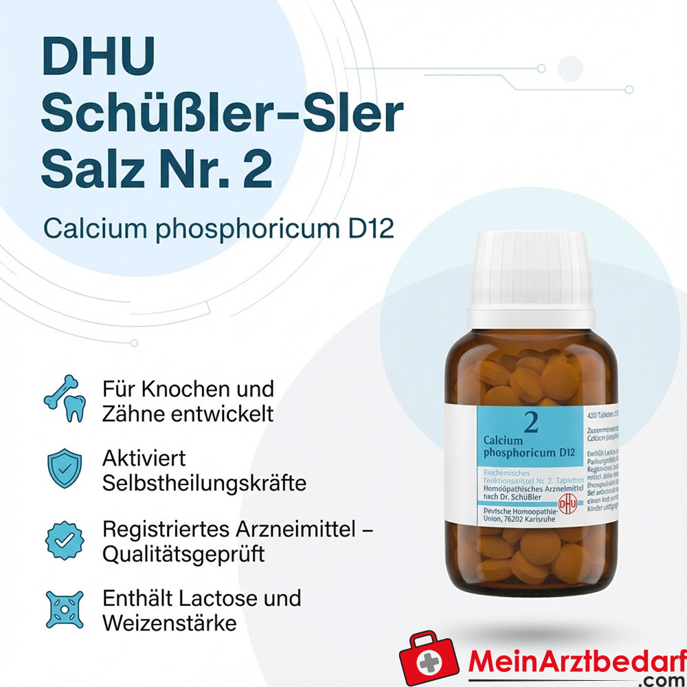 DHU Schuessler Zout Nr. 2 Calcium phosphoricum D12 Tabletten 250 mg